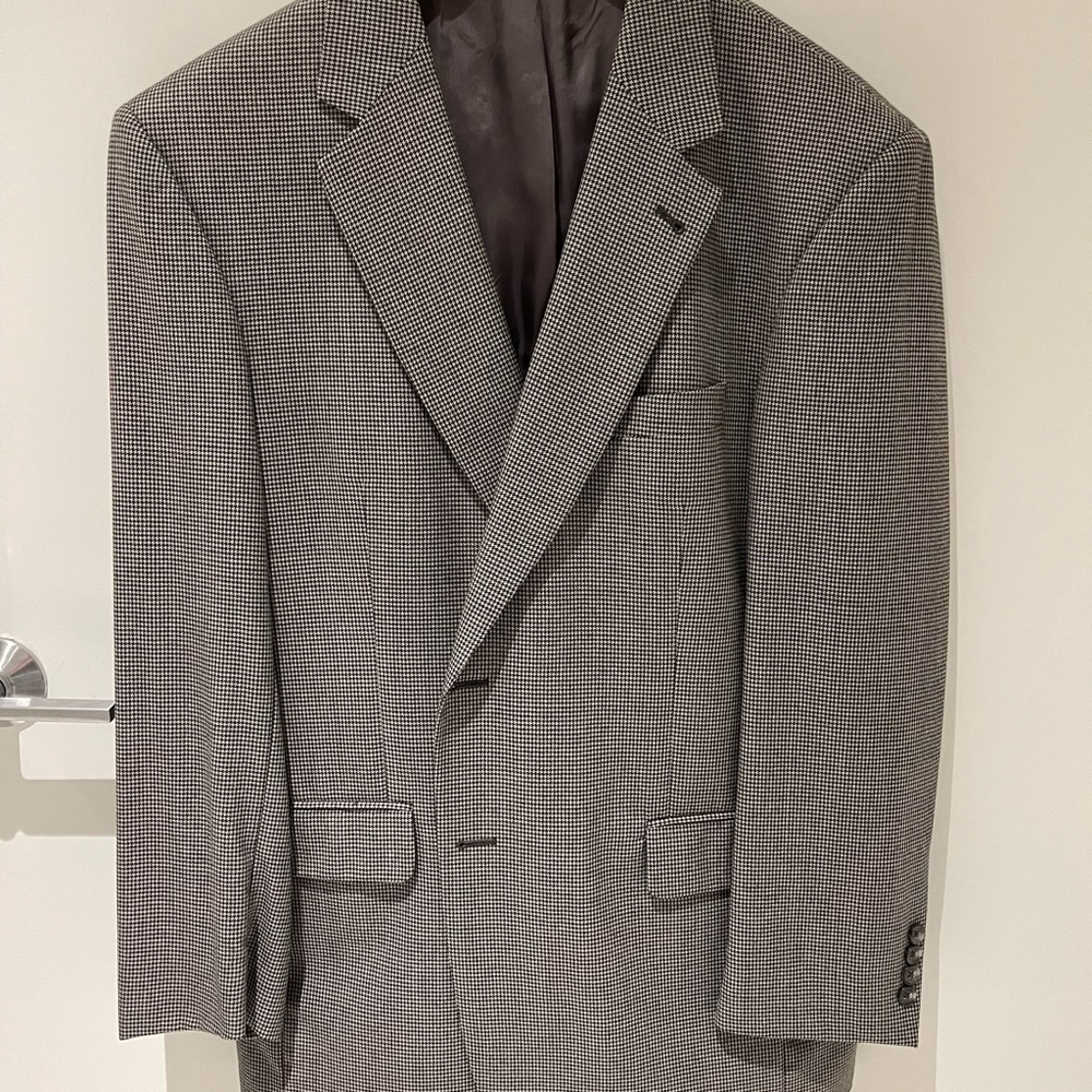 Men's Gray Houndstooth Blazer